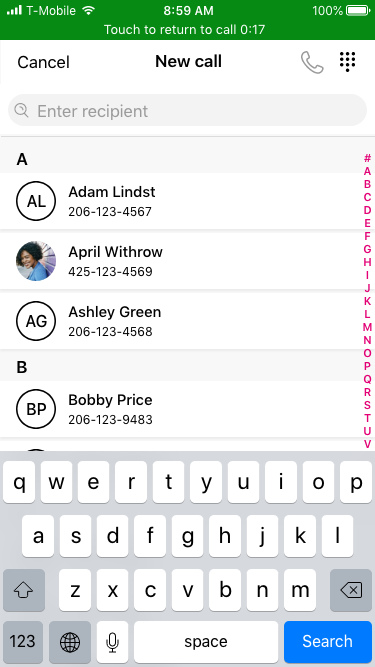 User Toggles to Keyboard Search Option