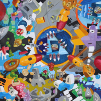 Falling Backwards, Faster -Giclee Print 10X10