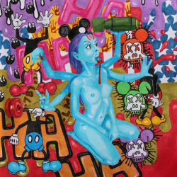 Kali Ha - Helter Skelter Version 2 -  2024 - (Print 6x6 inch Giclee)