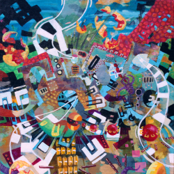 The God's Exploding on A Live PA -Giclee Print 10X10